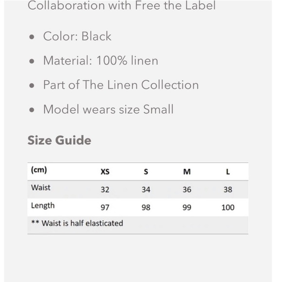 Linen Black Wide Leg Pants - Picture 14 of 14